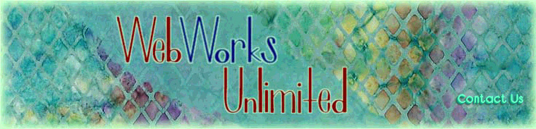 WebWorks Unlimited masthead logo, offering custom website design and management services, search engine optimization services, web hosting and content development services